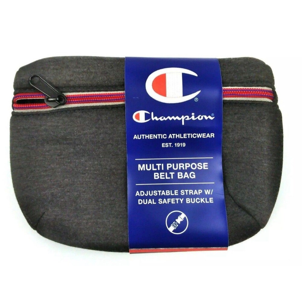 Champion Multi Purpose Belt Bag Adjustable Strap Safety Buckle Grey . NEW